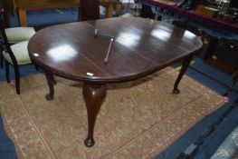Mahogany Wind Out Dining Table on Cabriole Legs