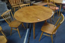 Ercol Oval Dining Table with Four Matching Chairs