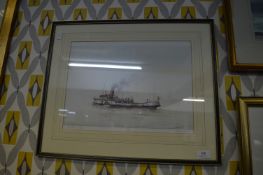 Signed Framed Print of Lincoln Castle by D. Bell