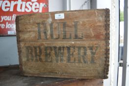 Wooden Hull Brewery Beer Bottle Crate