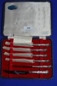Hallmarked Sterling Handled Six Piece Butter Knife Set