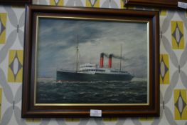 Signed Framed Oil on Board - RMS Eskimo by Max Parsons