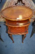 Reproduction Mahogany Nest of Tables