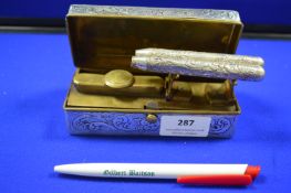 Hallmarked Sterling Silver & Brass Wax Stamp Seal Travel Set