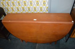 Retro Teak Oval Drop Leaf Dining Table