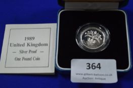 1989 UK Silver Proof £1 Coin