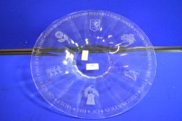1937 Edward VIII Coronation Etched Glass Bowl