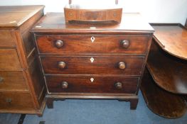 Georgian Mahogany Three Drawer Chest
