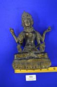 Tibetan Bronze Vajrasattva Buddha 7.5