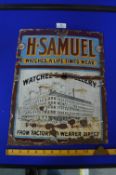 Original Enamel Sign - H. Samuel