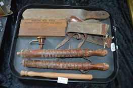 Horse Twitch, Leather Shaving Strops, etc.