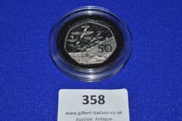 Sterling Silver Proof 50p Battle of Britain Coin