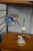 1970's Aluminium Adjustable Table Lamp