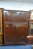Edwardian Mahogany Wardrobe 