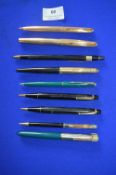 Fountain Pens etc. Including Parker Rolled Gold Pen & Pencil
