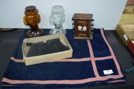 Vintage Fabric, Handbag, Money Boxes, and a Calendar