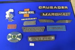 Vintage Lorry Nameplates; Cummins Diesel, Crusader, Mercury, etc.