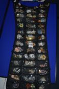 Jewellery Hanger Containing ~100 Vintage Costume Jewellery Brooches
