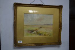 Gilt Framed Victorian Watercolour - Walberswick, Suffolk by Ethel M. Morgan
