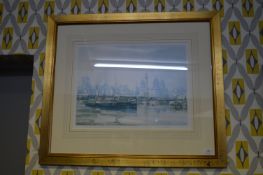 Signed Framed Print - Outward Bound from Kingston by Tom Harland