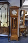 Carved Oak Long Cased Clock