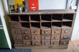 Vintage Pine Bank of Drawers