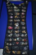 Jewellery Hanger Containing 90+ Vintage Costume Jewellery Brooches