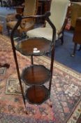 Edwardian Mahogany Folding Cake Stand