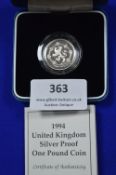 1994 UK Silver Proof £1 Coin