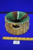 Majolica Spittoon with Bamboo Design