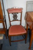 Edwardian Inlaid Mahogany Hall Chair