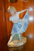 Continental Pottery Figure of a Young Girl Dancing 16