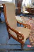 Victorian Mahogany Framed Armchair