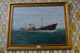 Signed Oil on Board - The Artic Ranger, signed Greaves