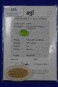 One Emerald Variation Cut Quarts ~9.53 carats, Clarity: 11, Colour: Green