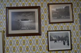 Two Framed Donald Innis Photographs of Hull and The Humber, plus a Framed Print of Paris