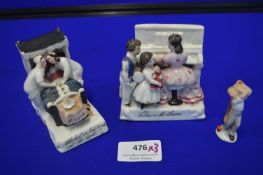 Two Victorian Fairings and a Figure of a Golfer