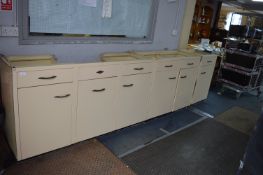 Leisure Metal Kitchen Base Unit with Original Cream Paint and Handles