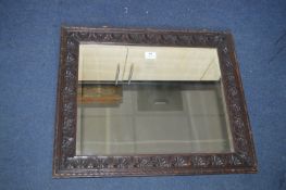 Carved Pine Beveled Edge Mirror