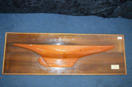 Carved Wooden Half Ship Hull - The Troll 1905