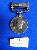 India General Service Medal Private J. Hardey Green Howards 4387784