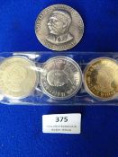 Three 3rd Reich Commemorative Coins Dated 1933 & a Commemorative Medal