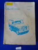Land Rover Manual 1973