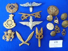 Job Lot of Cap Badges and Buttons Including SAS, Paras, Gurkhas etc.