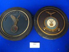 Pair of Rubber Framed RAF Plaques