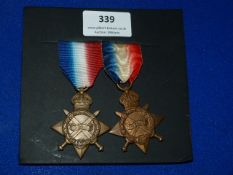 Two 1914/15 Stars to DVR AH Leadley RFA & PTE FW Jenkinson West Yorks Regiment