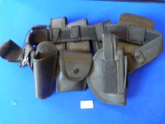 Modern Pistol Belt with Holster and Associated Pouches