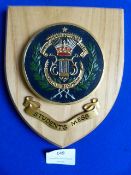 Royal Military School of Music Students Mess Wooden Plaque