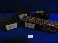 Five 7.62mm Ammo Boxes with Quantity of Inert Live, Practice & Blank Ammo