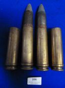 Four Inert 30mm Rounds & Cases